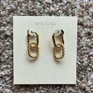 Ana Luisa 14K Gold Double Chain Earrings